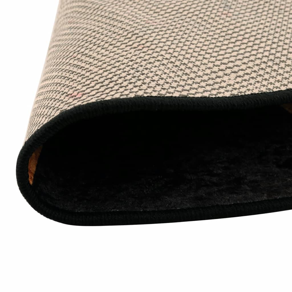 Rug Washable Black and Gold Ø 120 cm