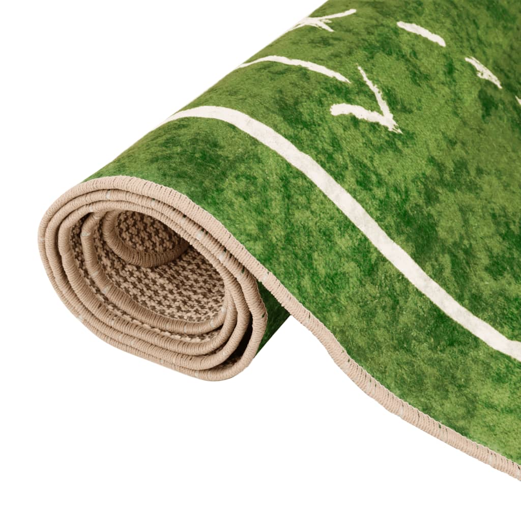 Kids' Rug Green 160x230 cm Football Field Washable