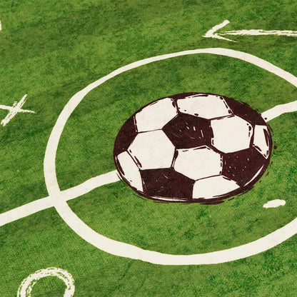 Kids'Rug Green 160x230 cm Football Field Washable