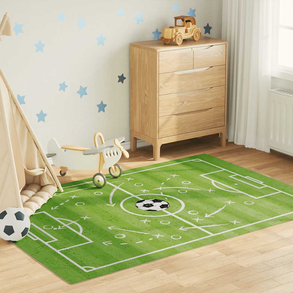 Kids'Rug Green 160x230 cm Football Field Washable