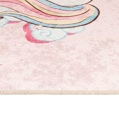 Kids'Rug Pink 160x230 cm Unicorn Washable