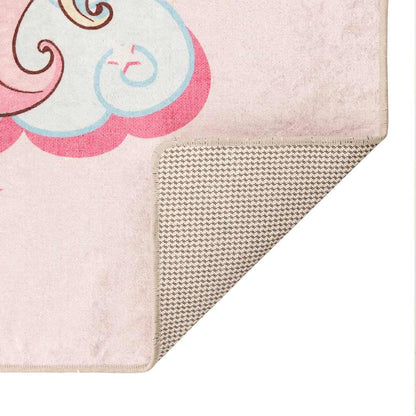Kids' Rug Pink 160x230 cm Unicorn Washable