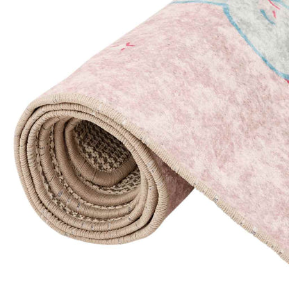 Kids' Rug Pink 160x230 cm Unicorn Washable