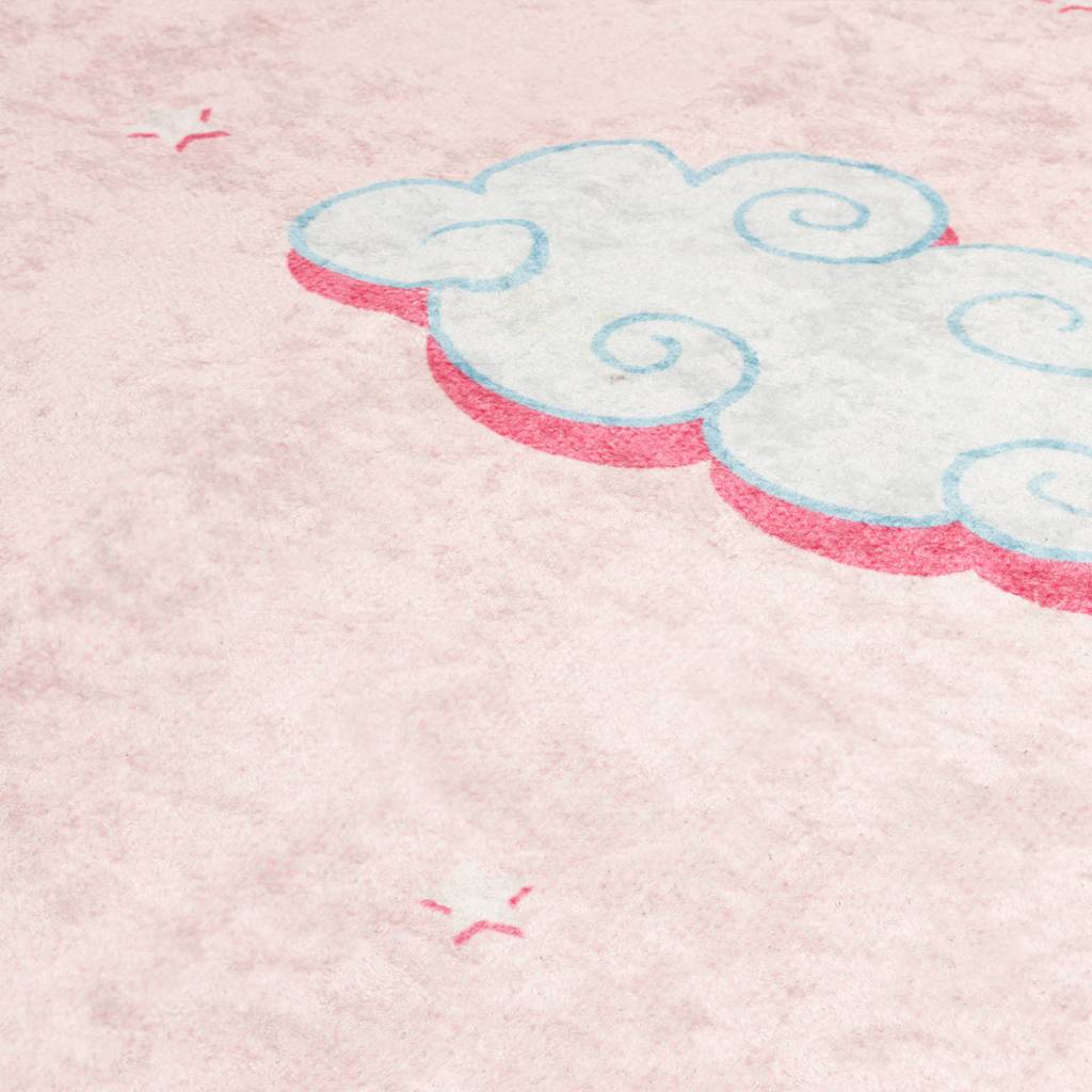 Kids' Rug Pink 160x230 cm Unicorn Washable