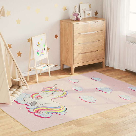 Kids'Rug Pink 160x230 cm Unicorn Washable