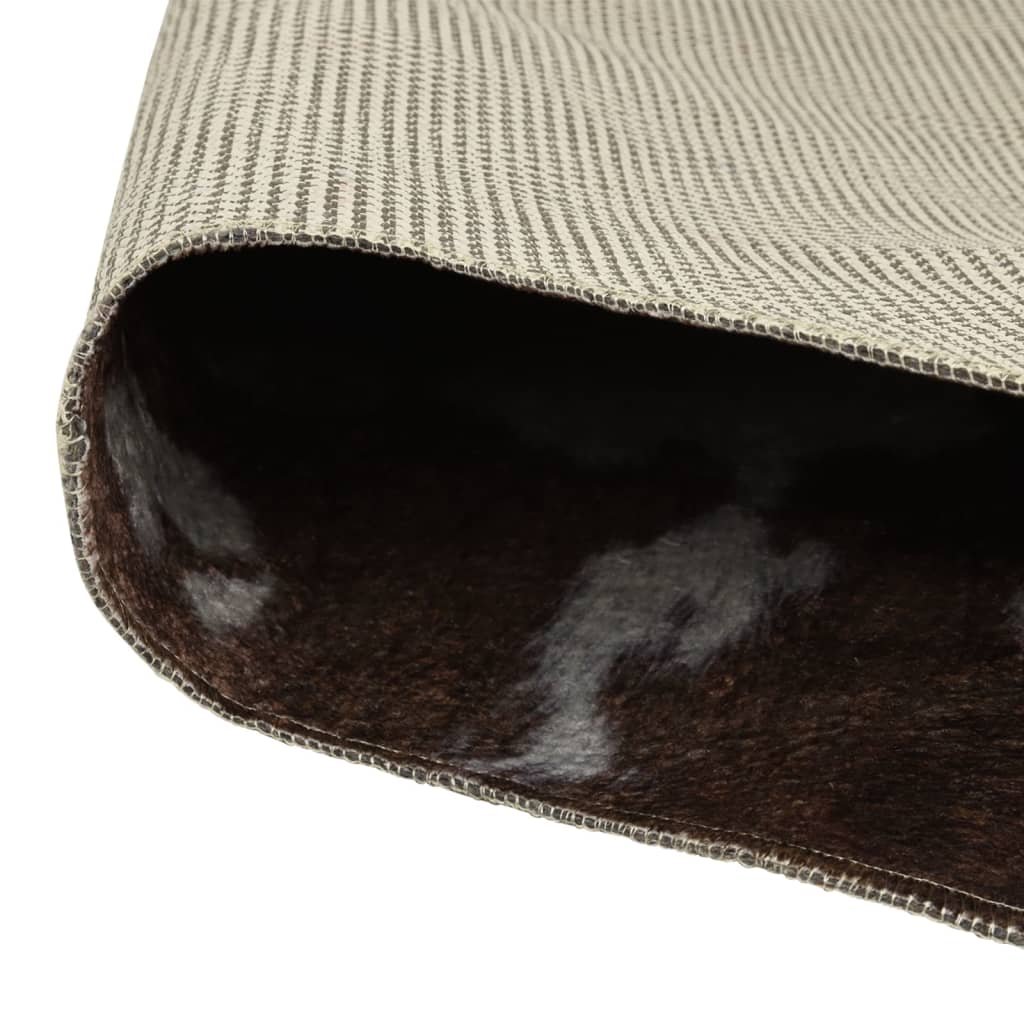Rug Brown and White 120x170 cm Cow Pattern Washable