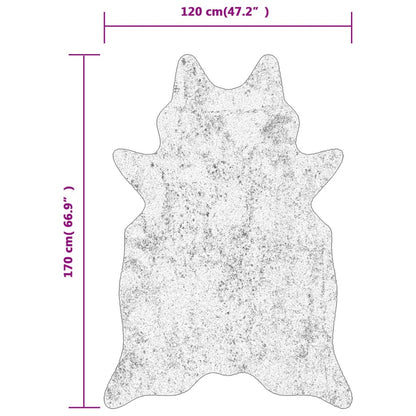 Rug Brown and White 120x170 cm Cow Pattern Washable