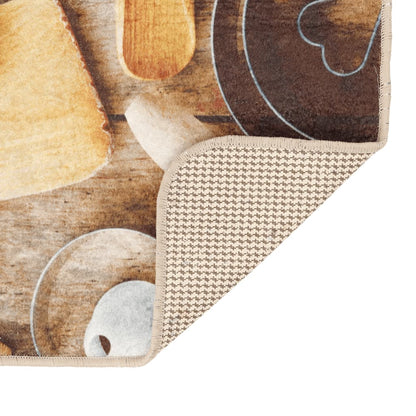 Kitchen Rug Multicolour 60x180 cm Washable