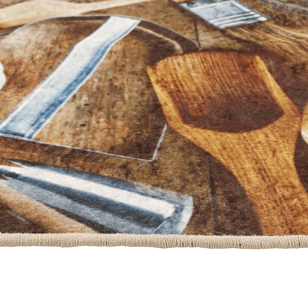 Kitchen Rug Multicolour 60x180 cm Washable