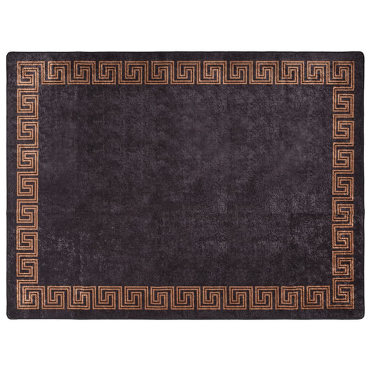Rug Washable Black and Gold 400x300 cm