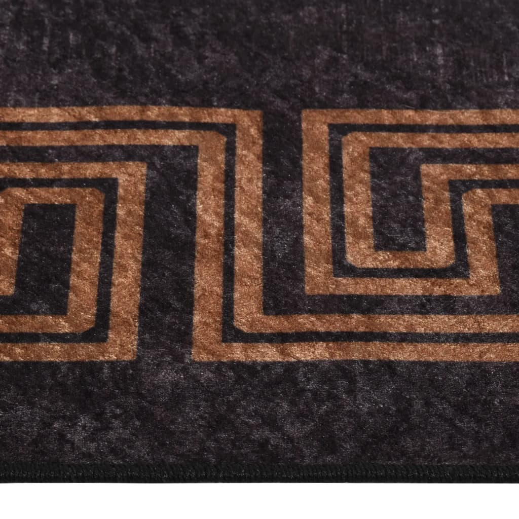 Rug Washable Black and Gold 400x300 cm