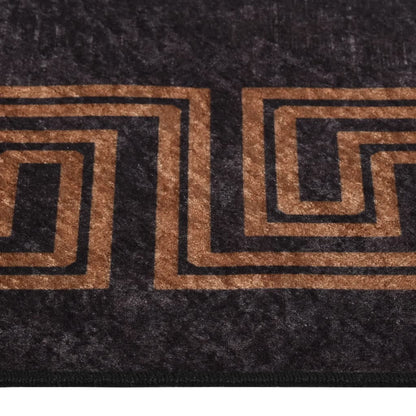 Rug Washable Black and Gold 400x300 cm