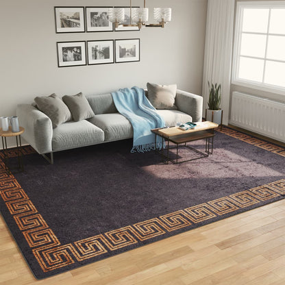Rug Washable Black and Gold 400x300 cm