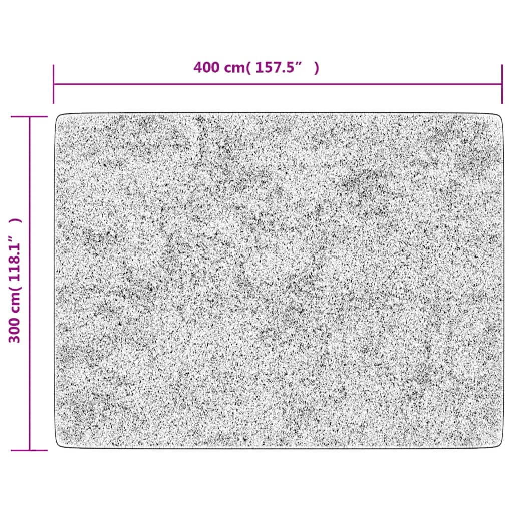 Rug Washable Anthracite 400x300 cm