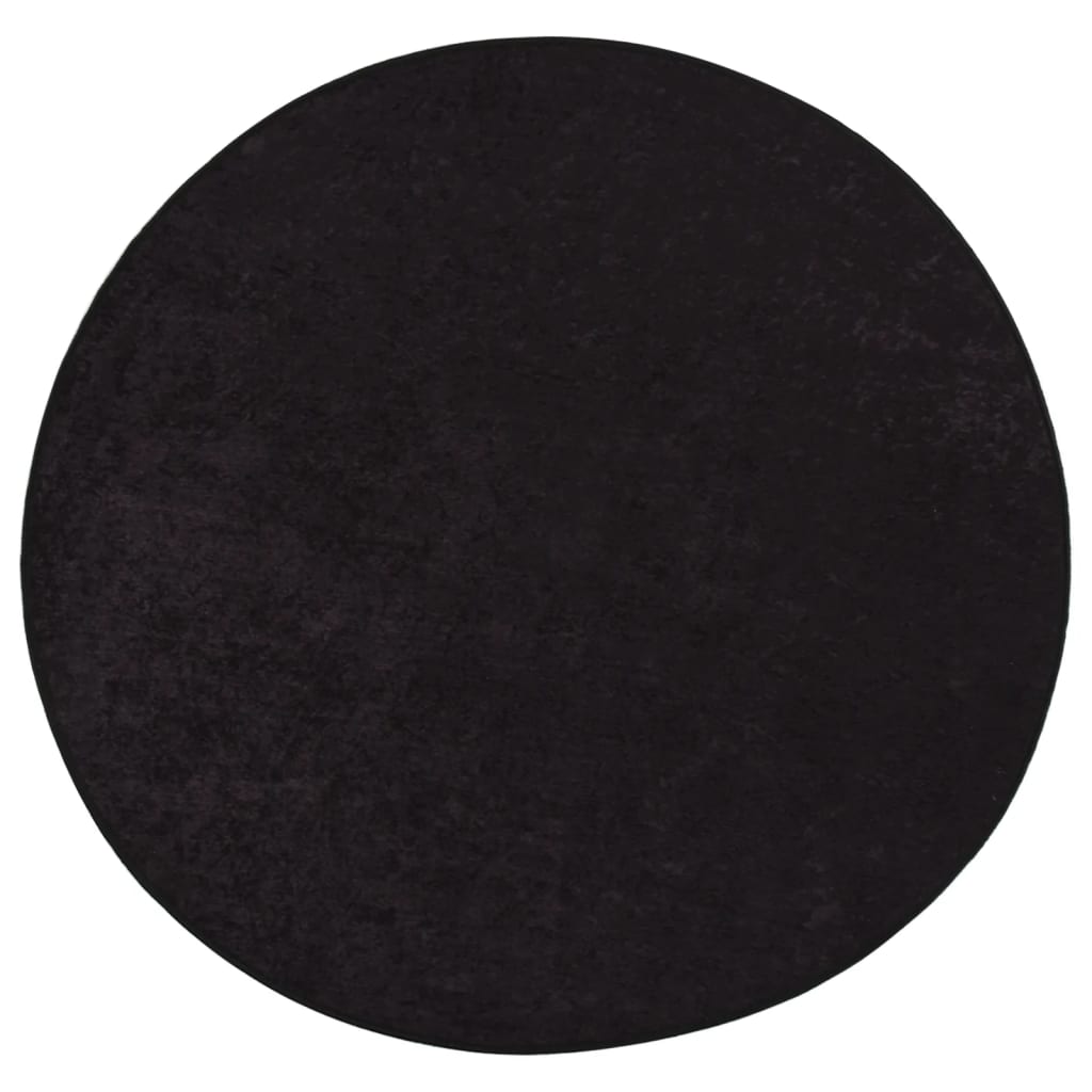 Rug Washable Anthracite Ø 200 cm