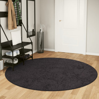 Rug Washable Anthracite Ø 200 cm