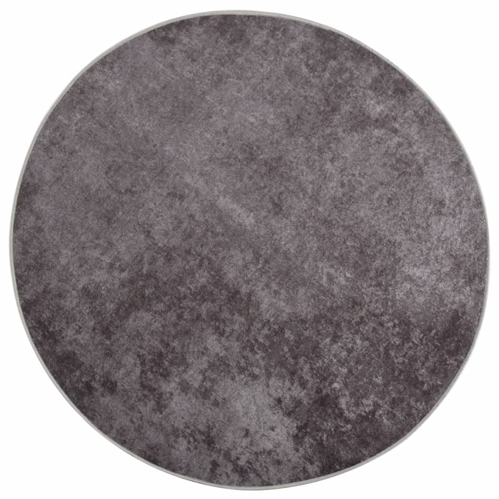 Rug Washable Grey Ø 200 cm