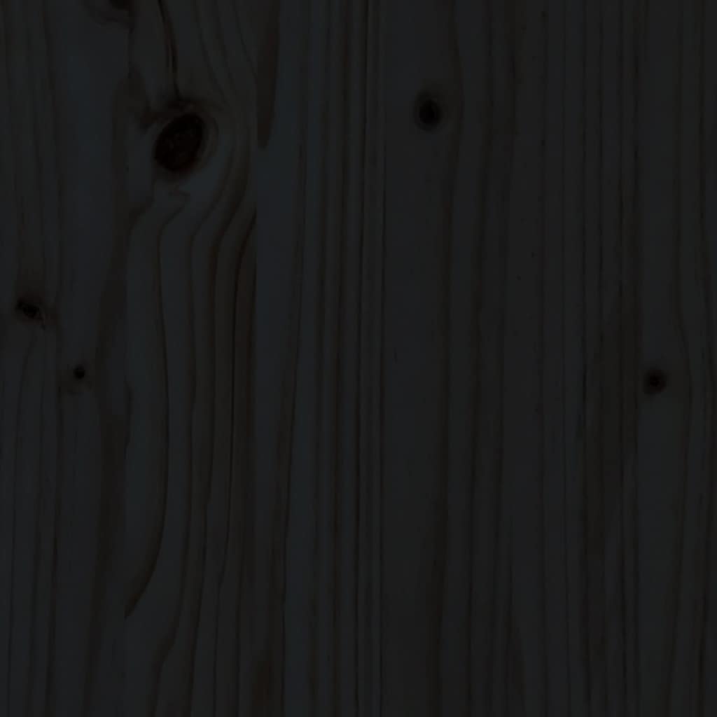 Bed Frame without Mattress Black Small Single Solid Wood Pine