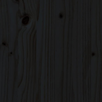 Bed Frame without Mattress Black Small Single Solid Wood Pine