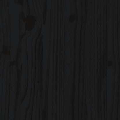 Bed Frame without Mattress Black Small Single Solid Wood Pine