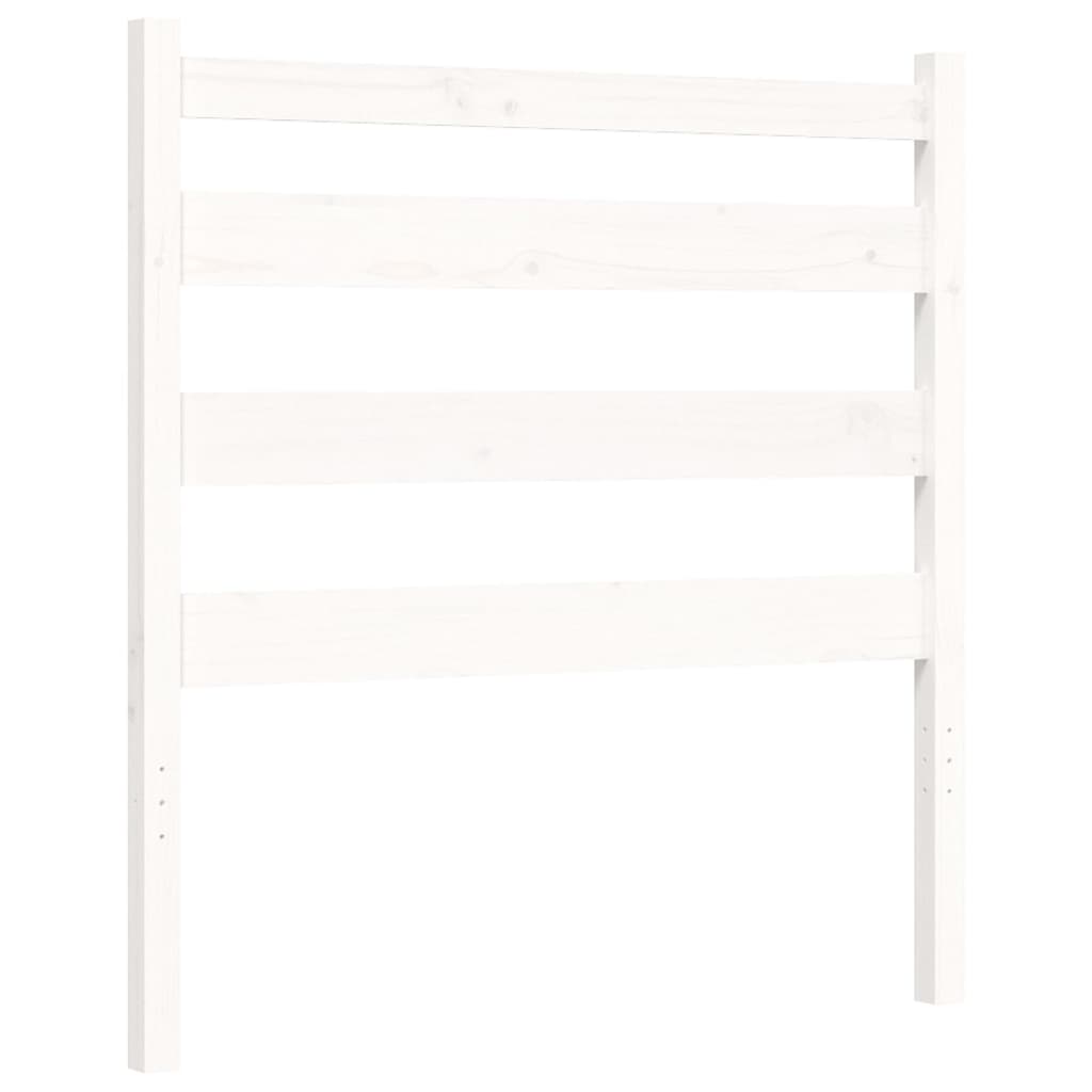 Bed Frame without Mattress White 100x200 cm Solid Wood Pine