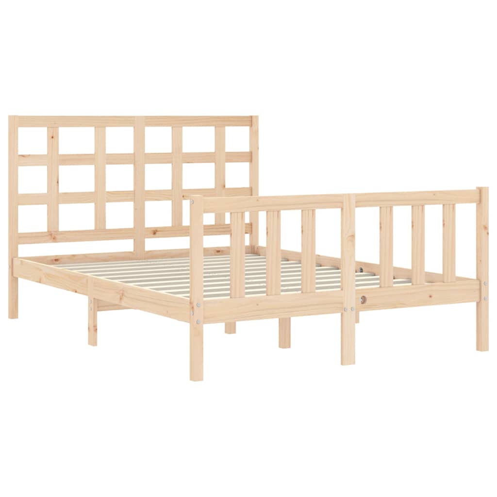 Bed Frame without Mattress Small Double Solid Wood Pine