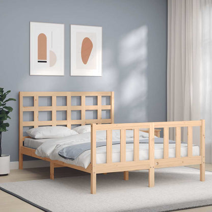 Bed Frame without Mattress Small Double Solid Wood Pine