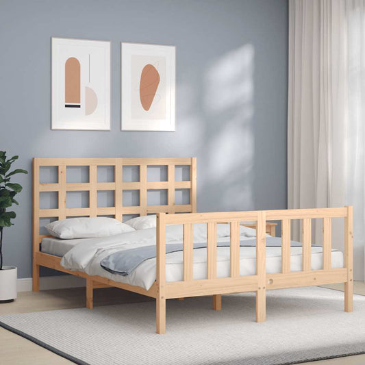 Bed Frame without Mattress Small Double Solid Wood Pine