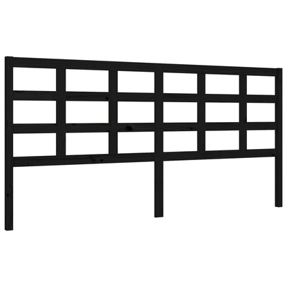 Bed Frame without Mattress Black 200x200 cm Solid Wood Pine