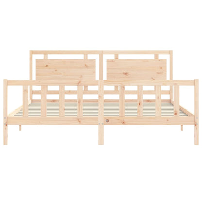 Bed Frame without Mattress Solid Wood Pine
