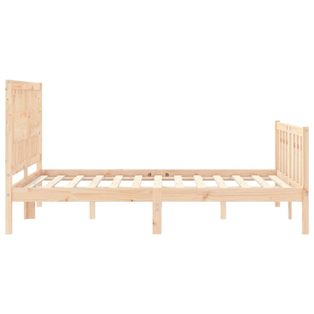 Bed Frame without Mattress Small Double Solid Wood Pine