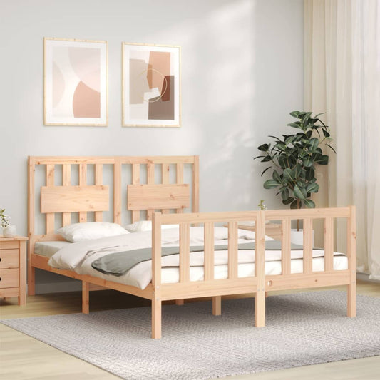 Bed Frame without Mattress Small Double Solid Wood Pine