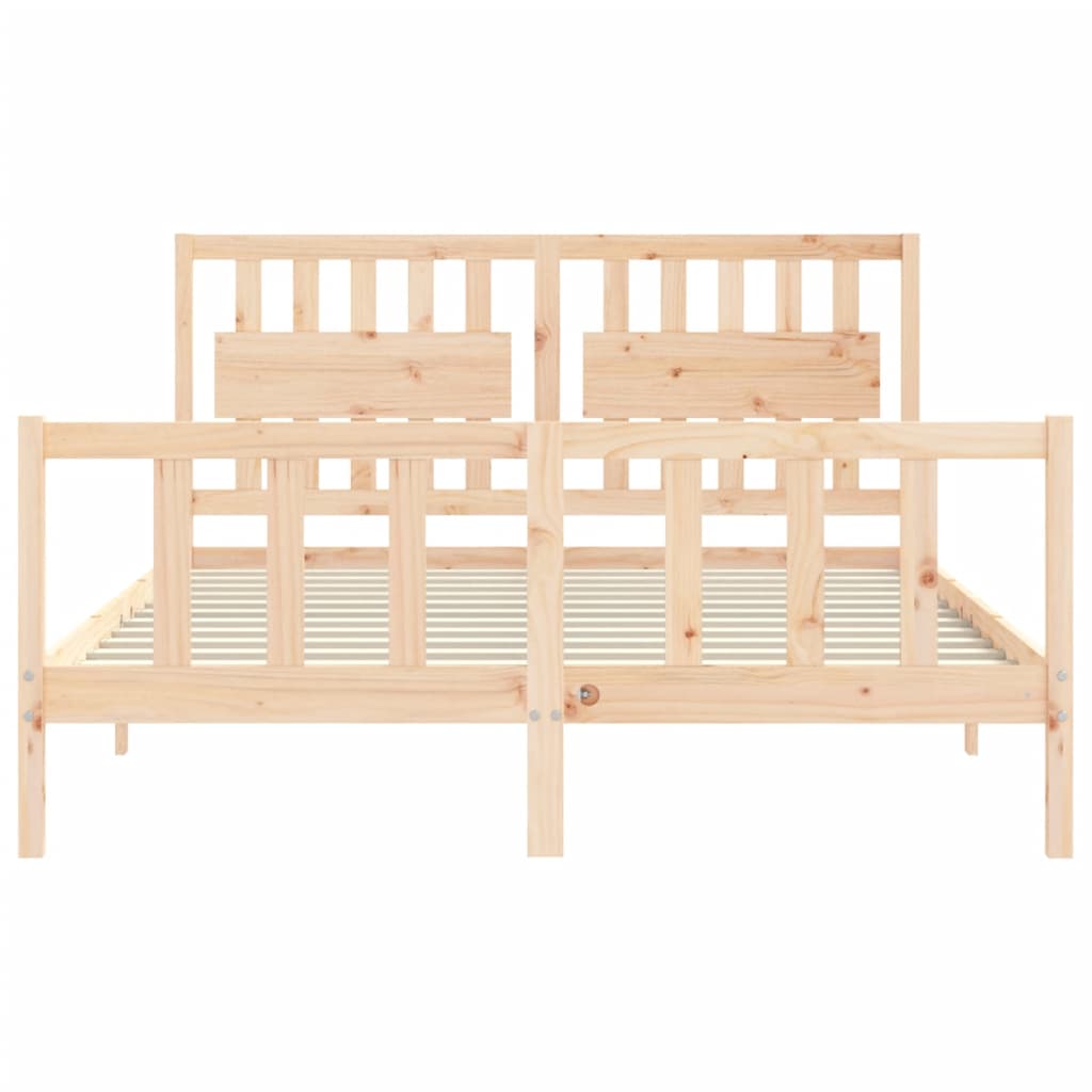Bed Frame without Mattress 160x200 cm Solid Wood Pine