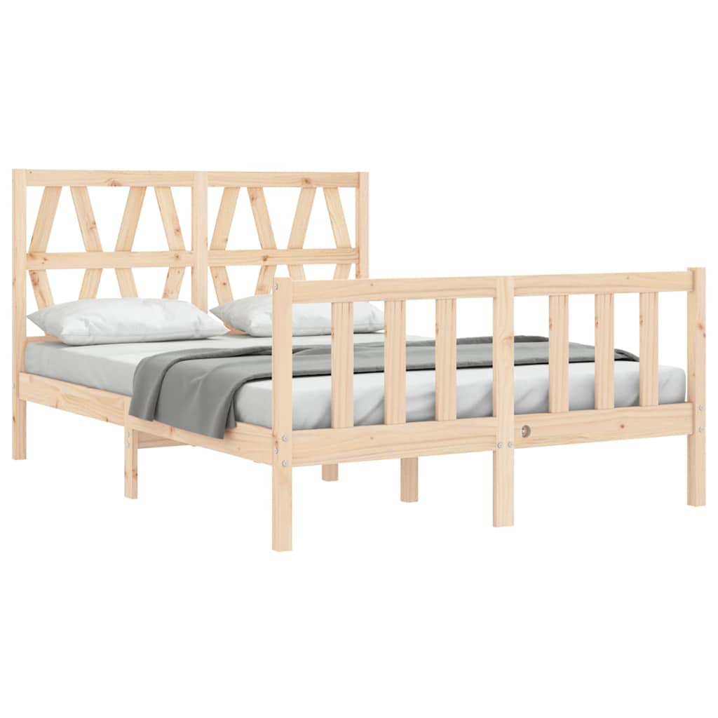 Bed Frame without Mattress Small Double Solid Wood Pine