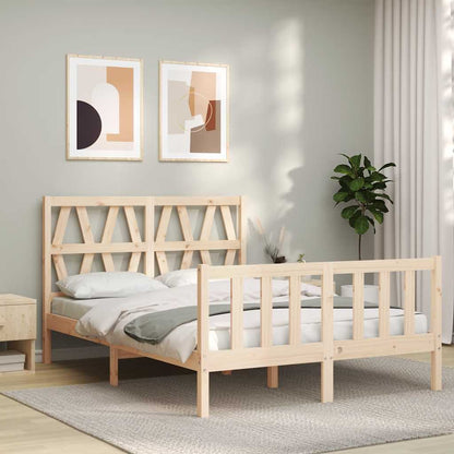 Bed Frame without Mattress Small Double Solid Wood Pine