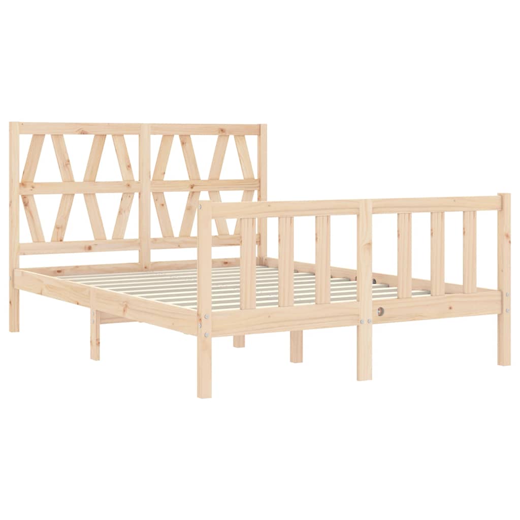 Bed Frame without Mattress Small Double Solid Wood Pine