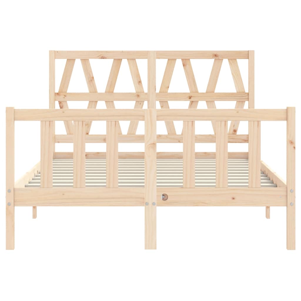 Bed Frame without Mattress Small Double Solid Wood Pine