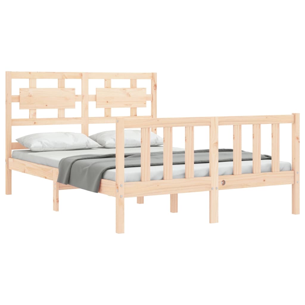 Bed Frame without Mattress Small Double Solid Wood Pine