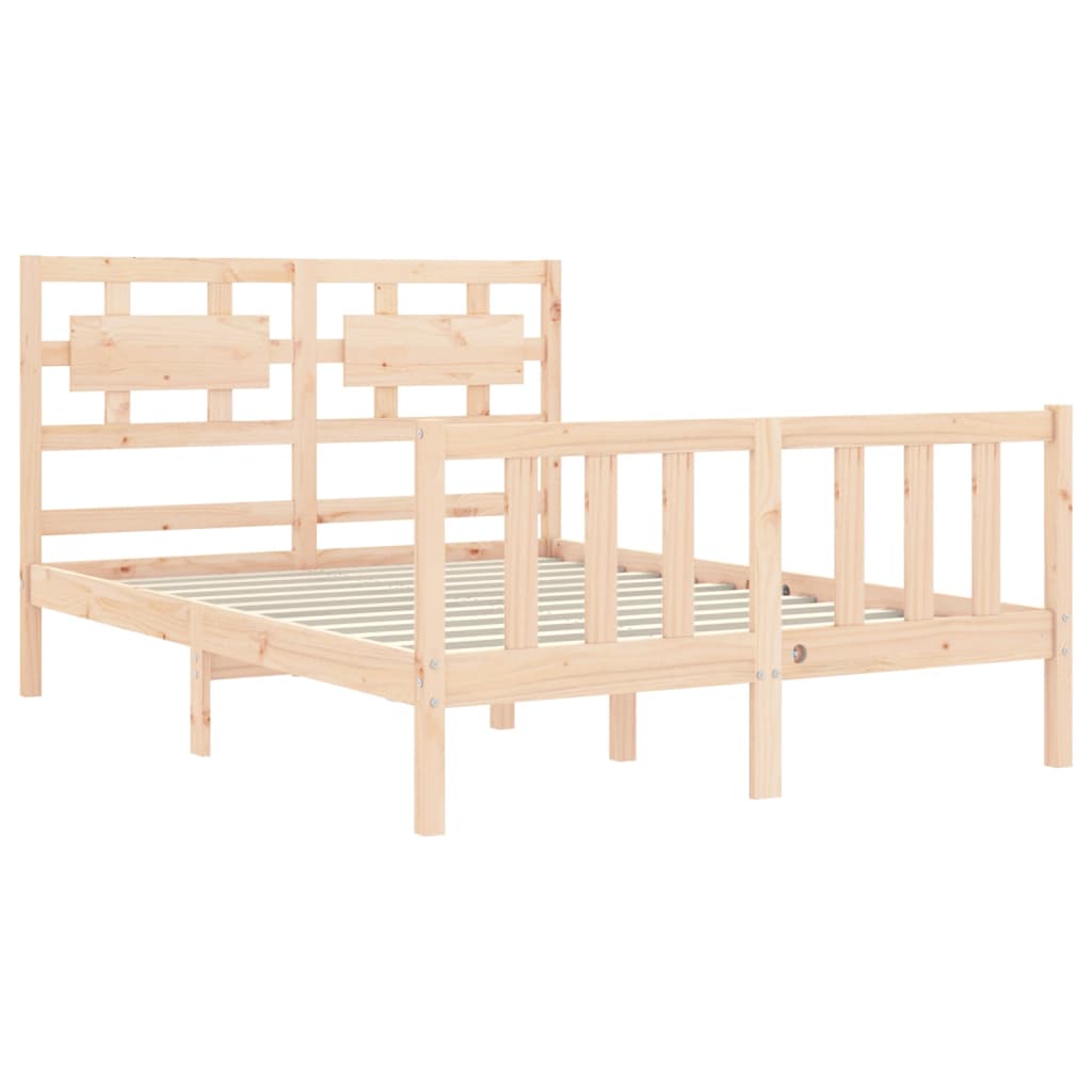 Bed Frame without Mattress Small Double Solid Wood Pine