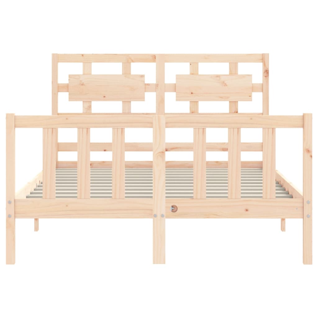 Bed Frame without Mattress Small Double Solid Wood Pine
