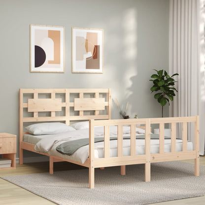 Bed Frame without Mattress Small Double Solid Wood Pine