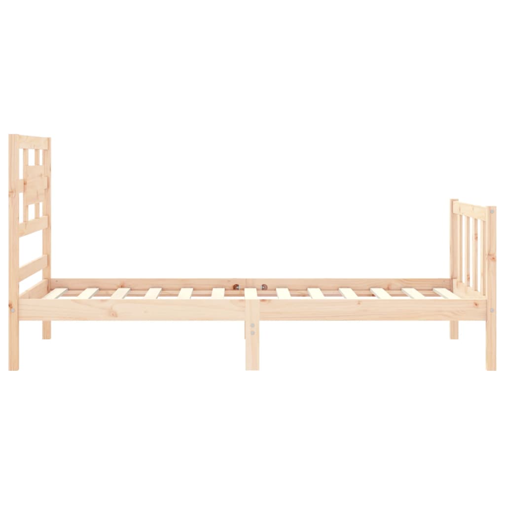 Bed Frame without Mattress 90x200 cm Solid Wood Pine