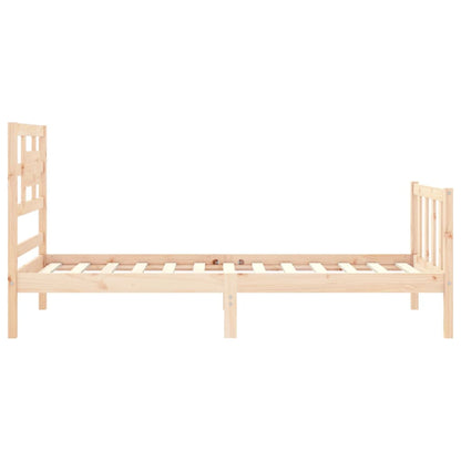 Bed Frame without Mattress 90x200 cm Solid Wood Pine