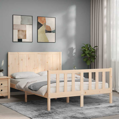 Bed Frame without Mattress Small Double Solid Wood Pine
