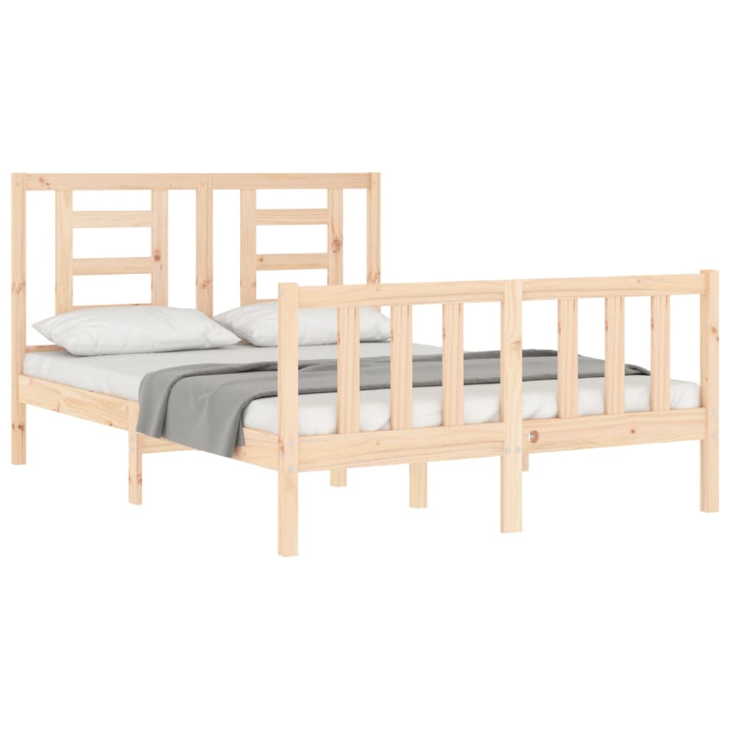 Bed Frame without Mattress Small Double Solid Wood Pine