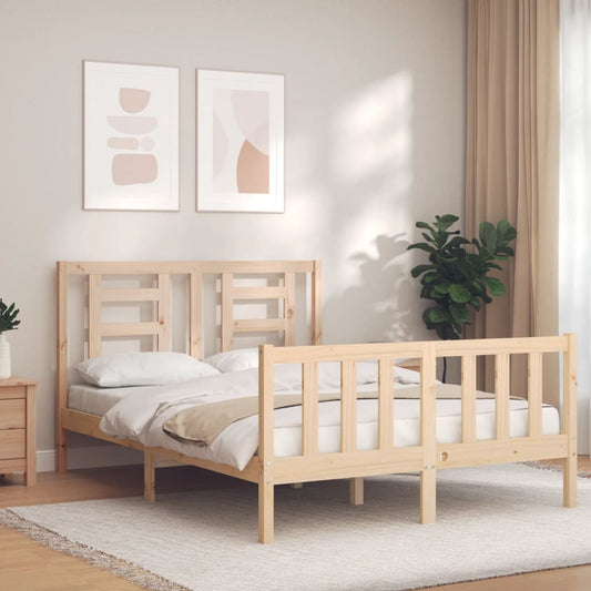 Bed Frame without Mattress Small Double Solid Wood Pine