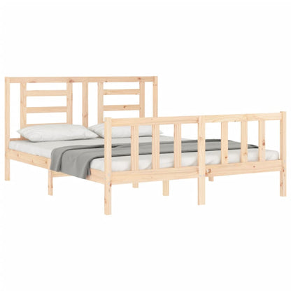 Bed Frame without Mattress 160x200 cm Solid Wood Pine