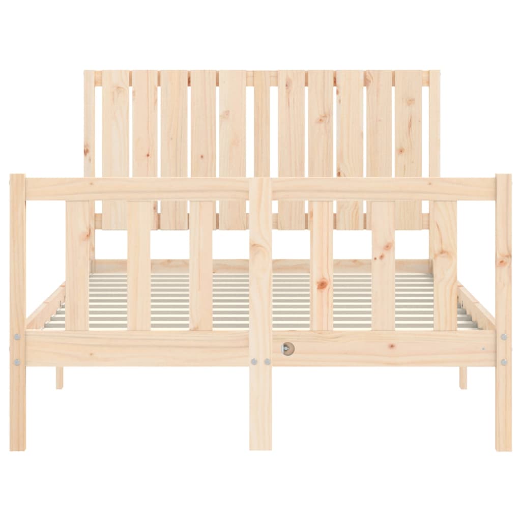 Bed Frame without Mattress Small Double Solid Wood Pine