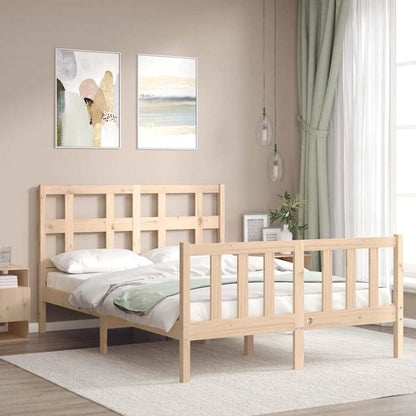 Bed Frame without Mattress Small Double Solid Wood Pine