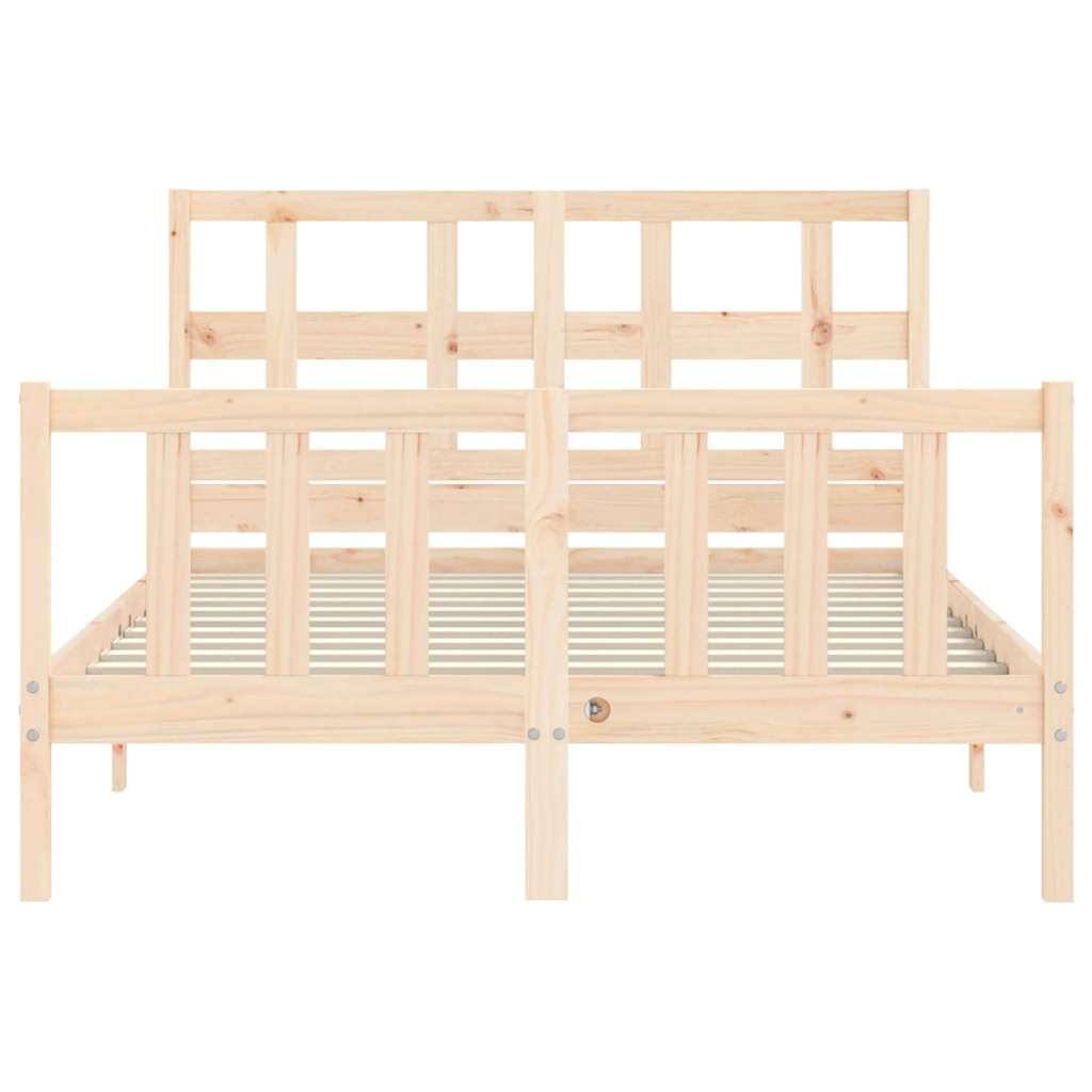 Bed Frame without Mattress Small Double Solid Wood Pine